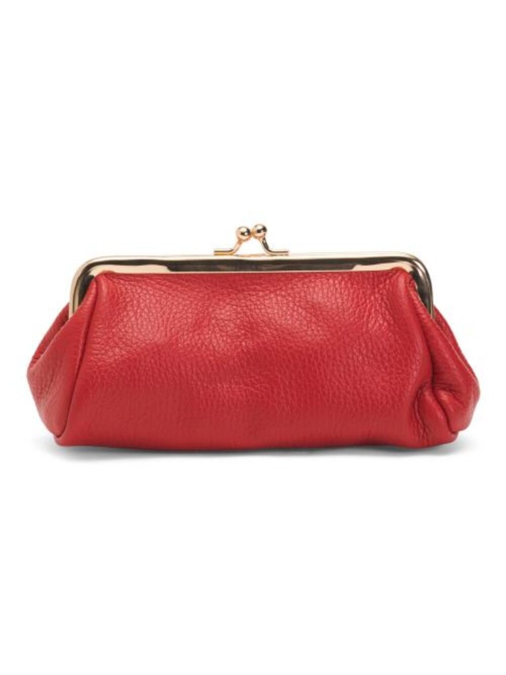 MARLON Rosso Made In Italy Leather Avery Clip Bag